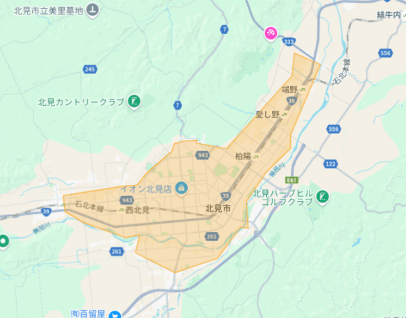 Uber Eats（ウーバーイーツ）北海道北見市エリア
