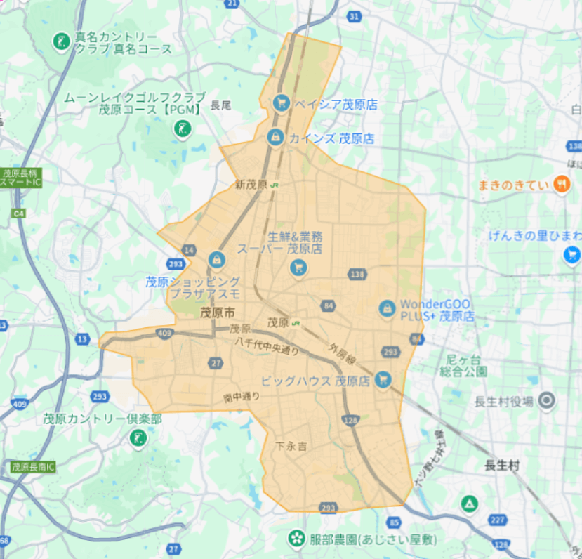 Uber Eats（ウーバーイーツ）千葉県茂原市エリア