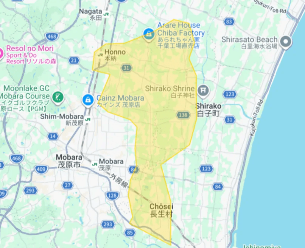 Uber Eats（ウーバーイーツ）千葉県茂原市エリア拡大