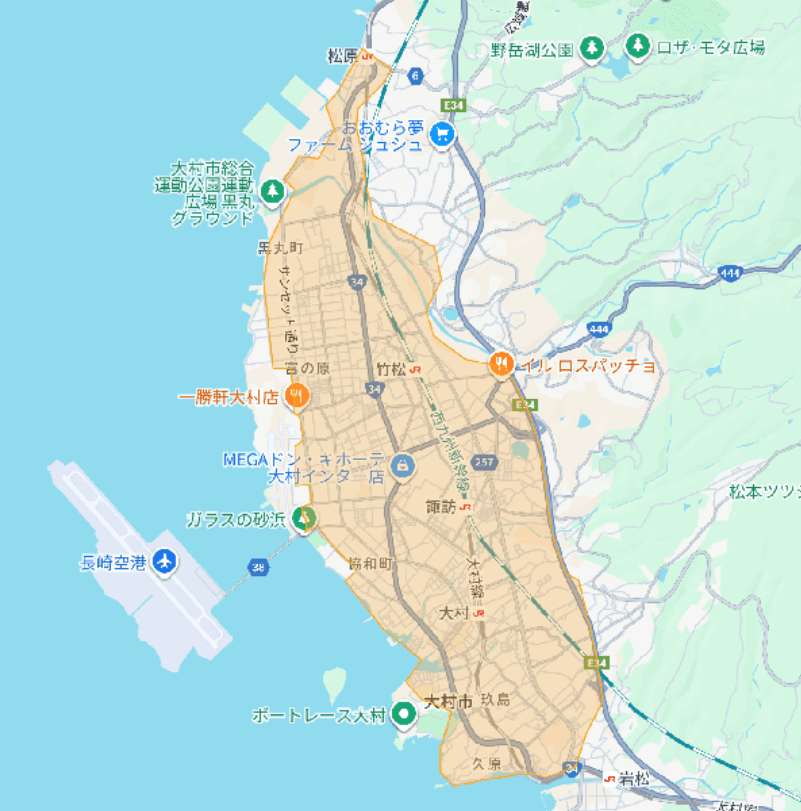 Uber Eats（ウーバーイーツ）長崎県大村市エリア