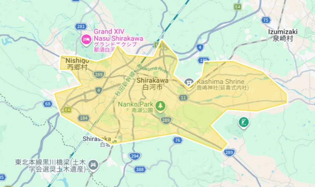 Uber Eats（ウーバーイーツ）福島県白河市エリア