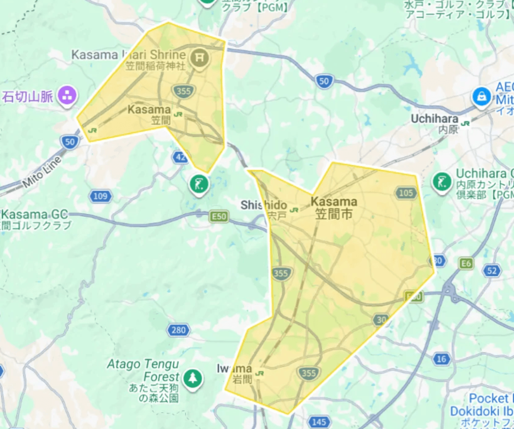 Uber Eats（ウーバーイーツ）茨城県笠間市エリア