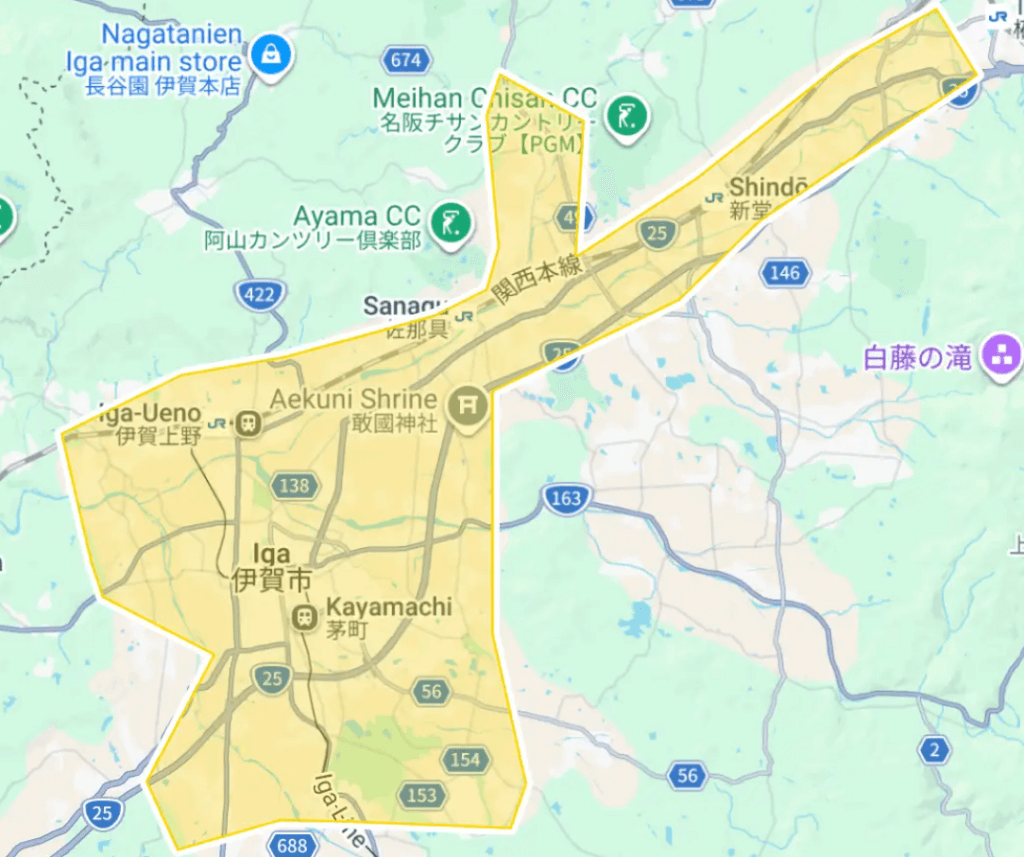 Uber Eats（ウーバーイーツ）伊賀市エリア