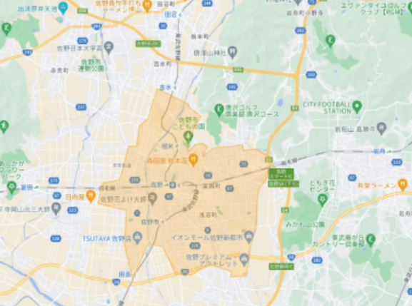 Uber Eats（ウーバーイーツ）栃木市エリア