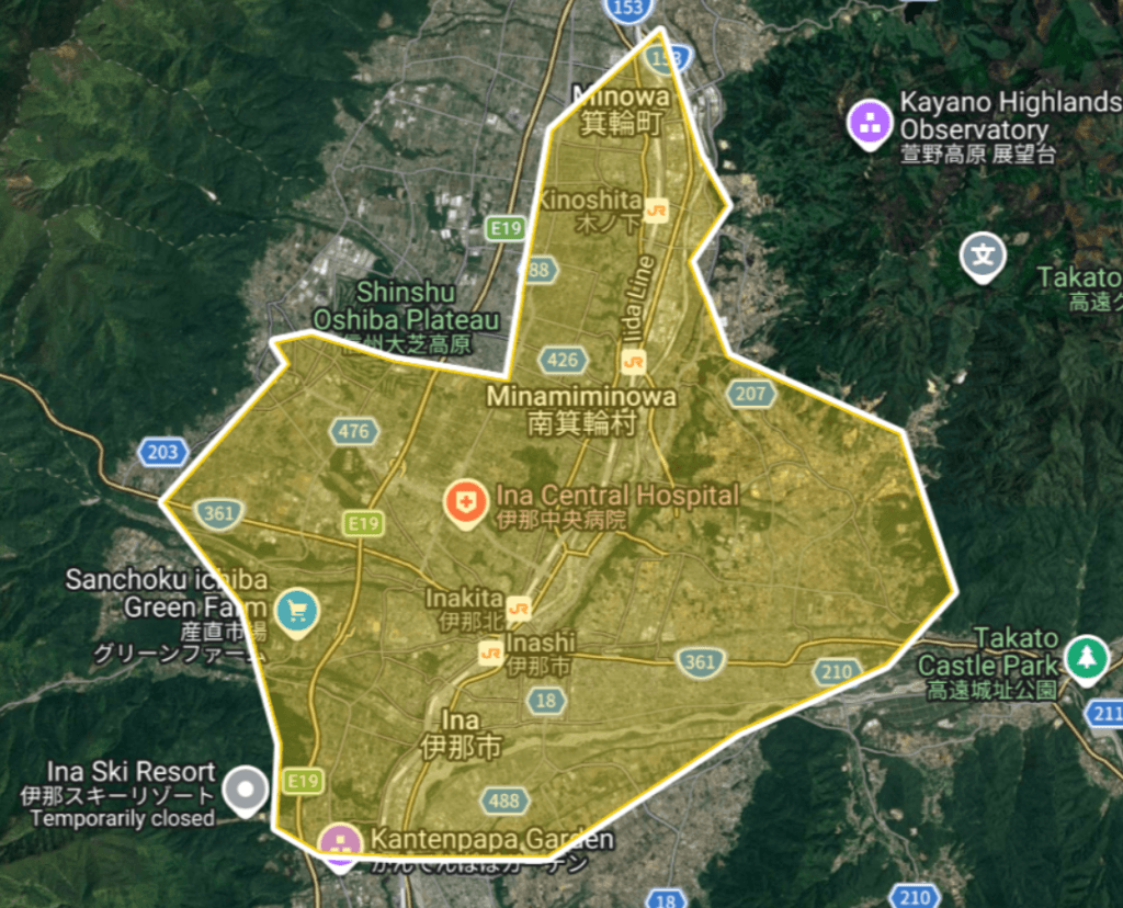 Uber Eats（ウーバーイーツ）長野県伊那市エリア