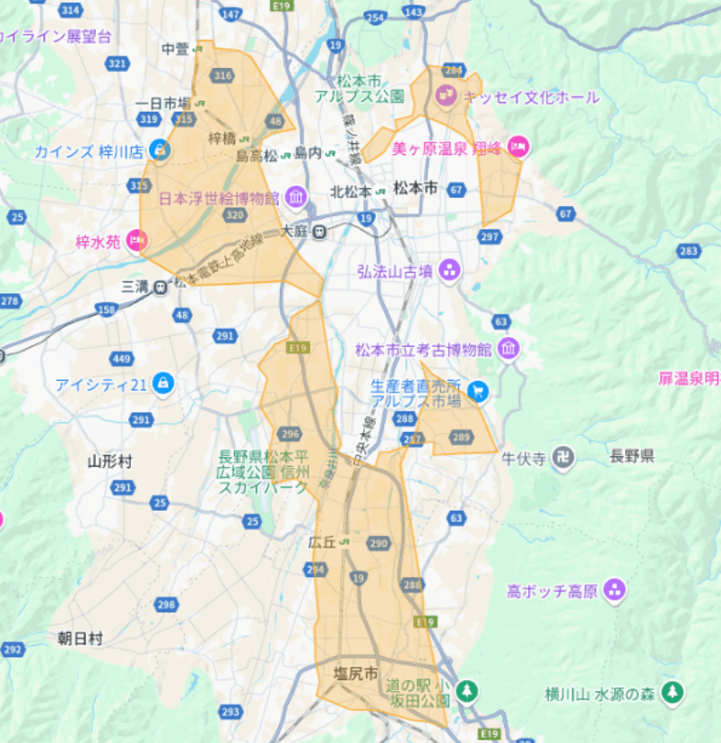 Uber Eats（ウーバーイーツ）長野県松本市エリア拡大