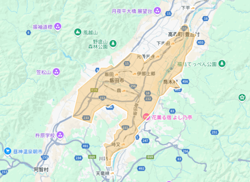 Uber Eats（ウーバーイーツ）長野県飯田市エリア