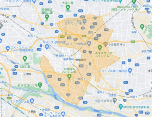 Uber Eats（ウーバーイーツ）群馬県伊勢崎市エリア拡大