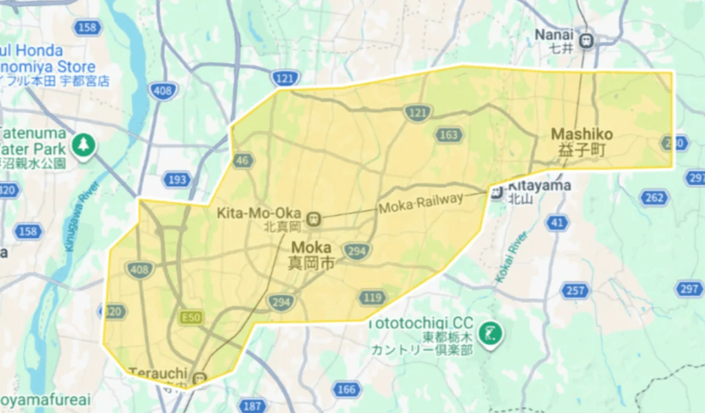 Uber Eats（ウーバーイーツ）真岡市エリア
