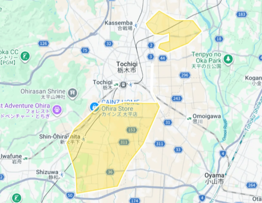 Uber Eats（ウーバーイーツ）栃木市エリア拡大