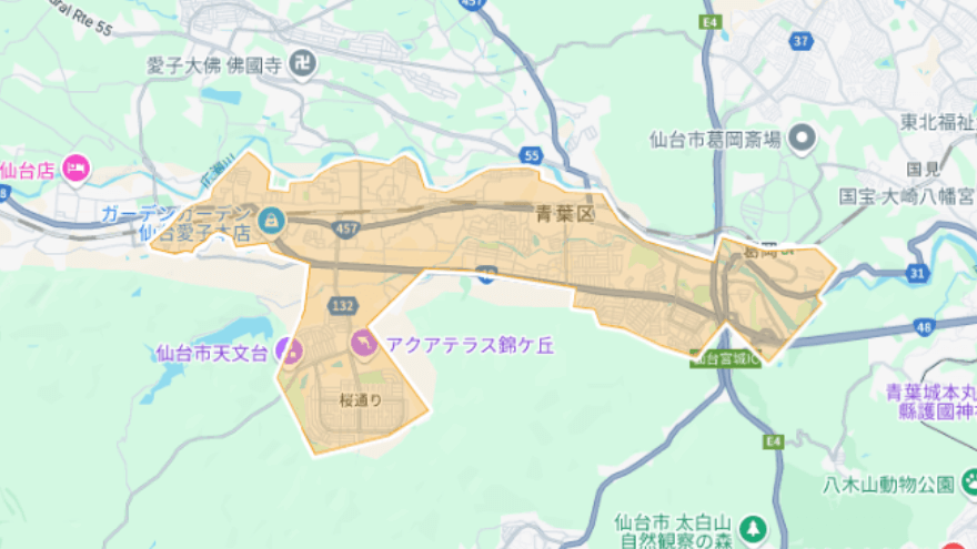 Uber Eats（ウーバーイーツ）仙台市青葉区エリア