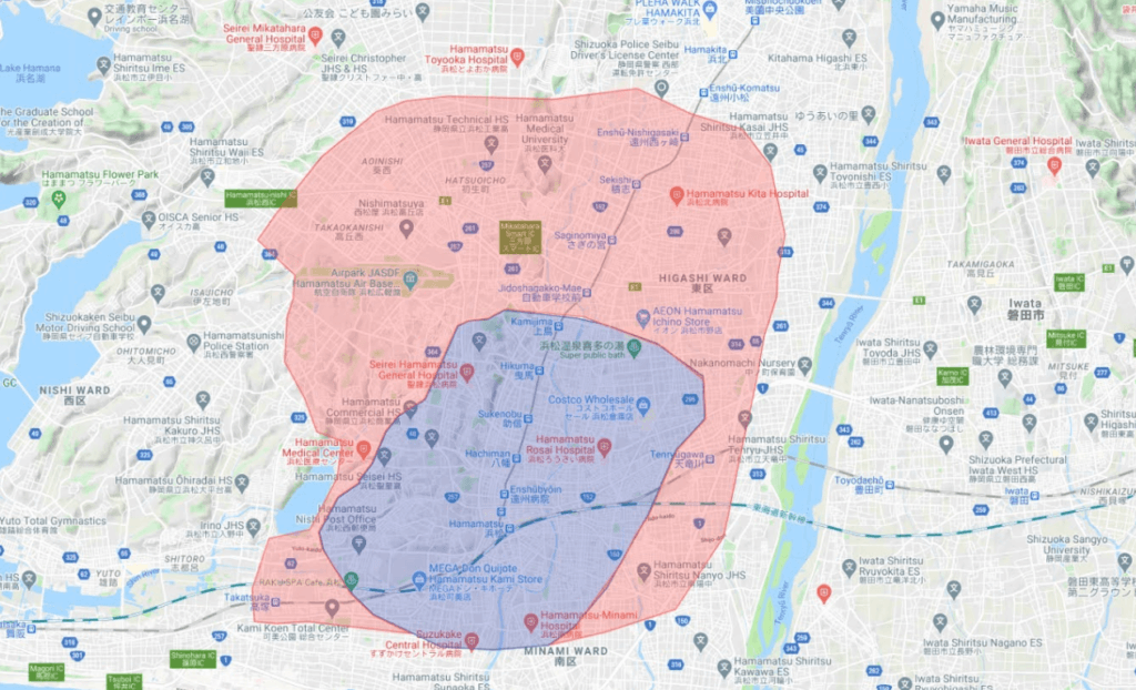 ウーバーイーツ静岡県浜松市エリア