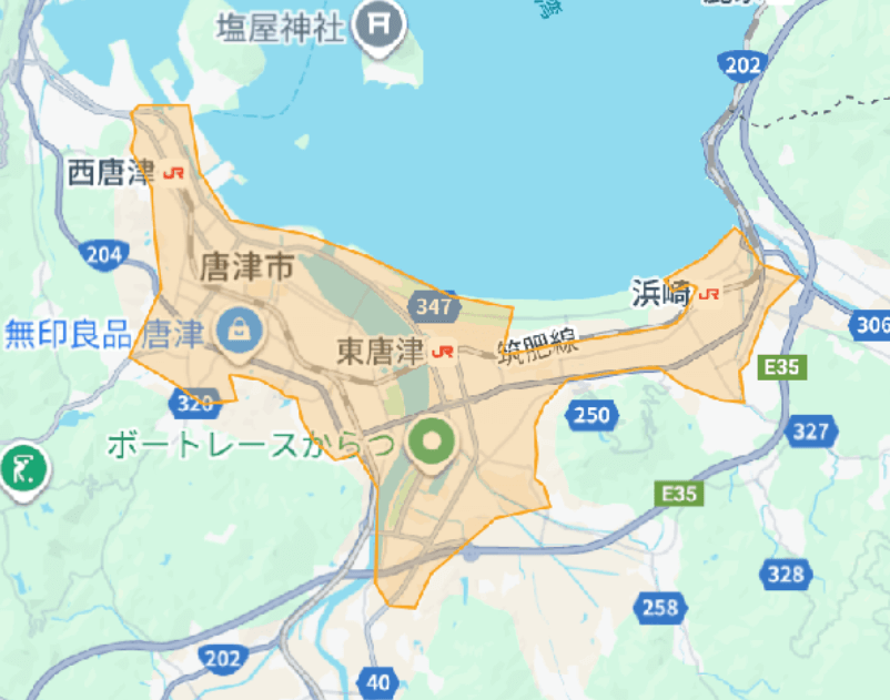 Uber Eats（ウーバーイーツ）佐賀県唐津市エリア